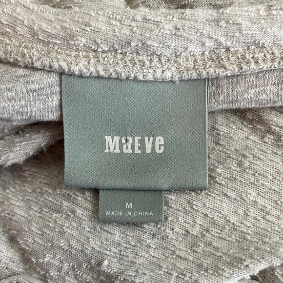 Anthropologie Maeve Dress Patchwork Linen Blend Raw Edges Nubby Women M - Picture 3 of 10